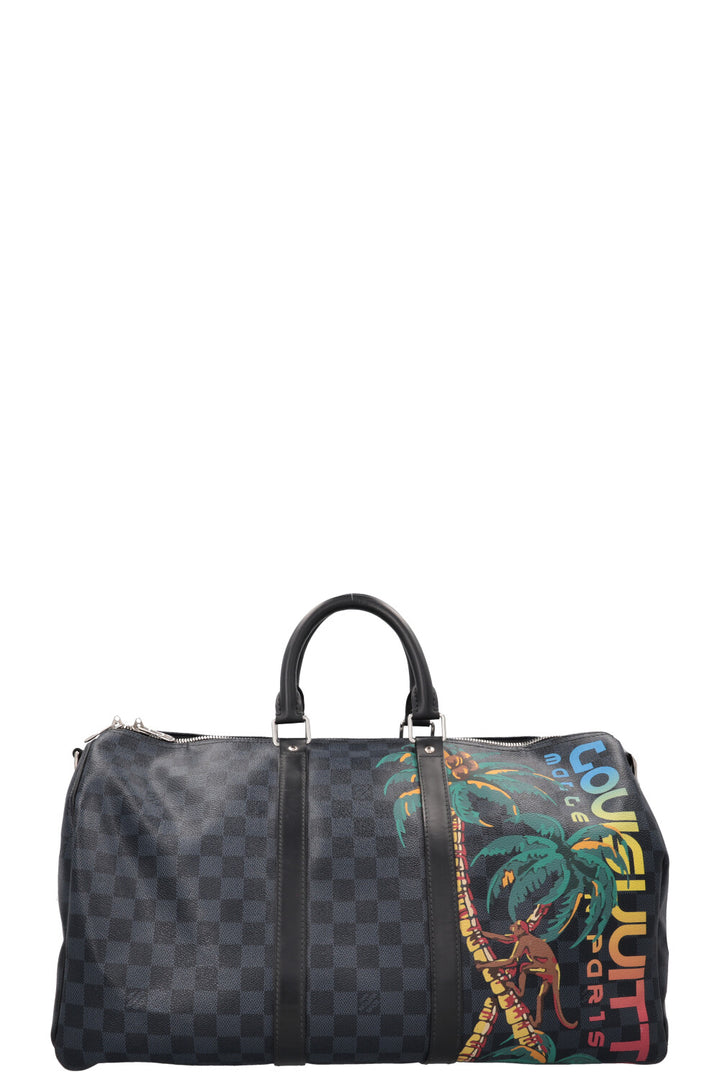 LOUIS VUITTON Keepall 45 Canvas Damier Cobalt Jungle