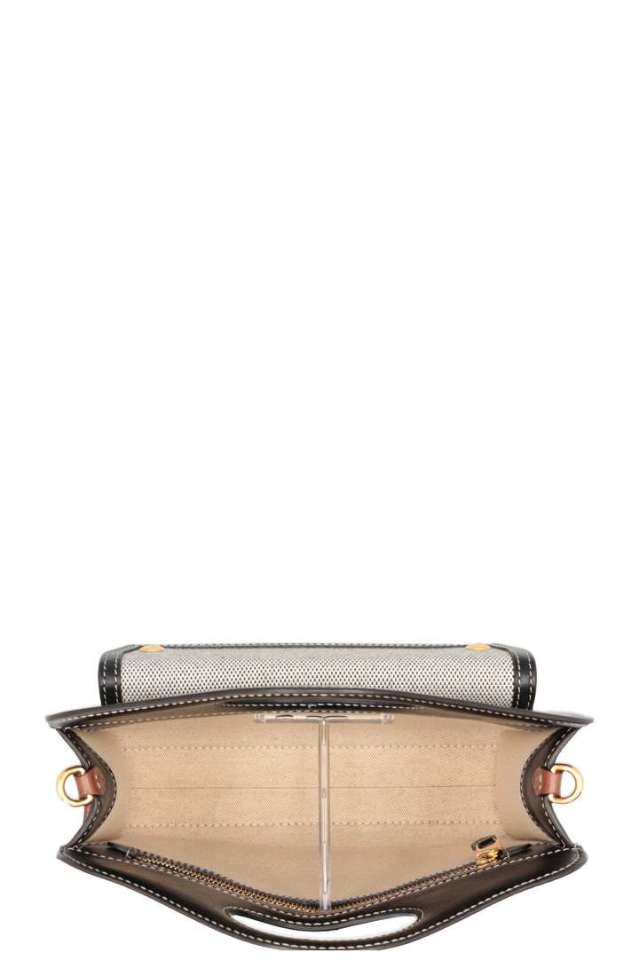 BURBERRY Mini Pocket Bag Brown and Black Leather and Canvas