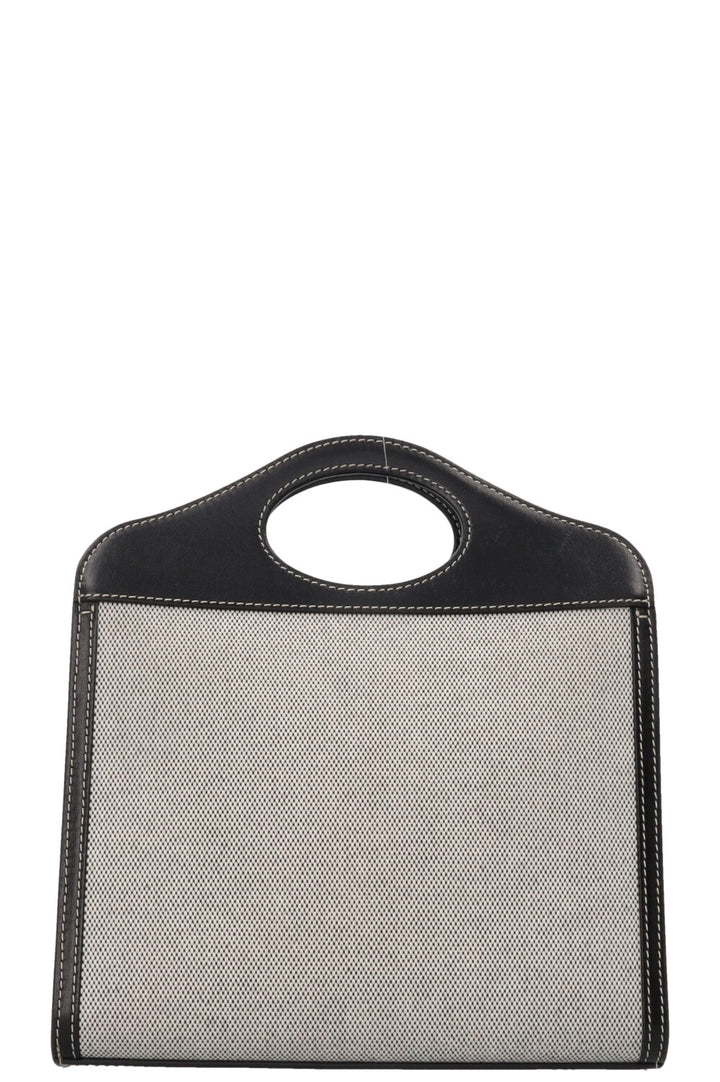 BURBERRY Mini Pocket Bag Brown and Black Leather and Canvas