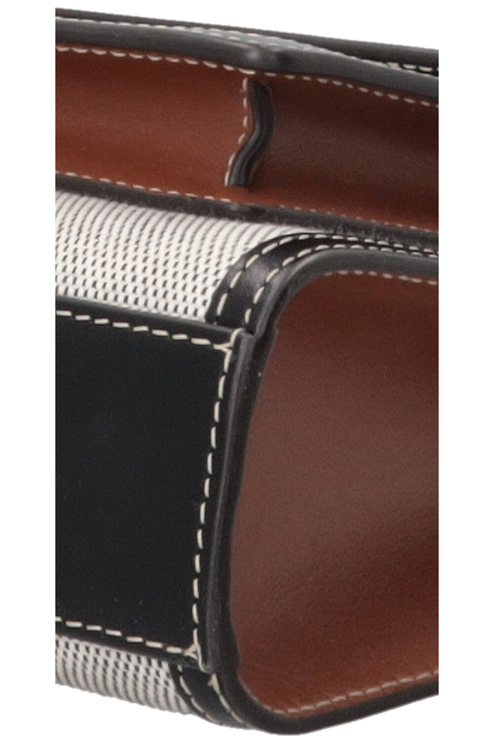 BURBERRY Mini Pocket Bag Brown and Black Leather and Canvas
