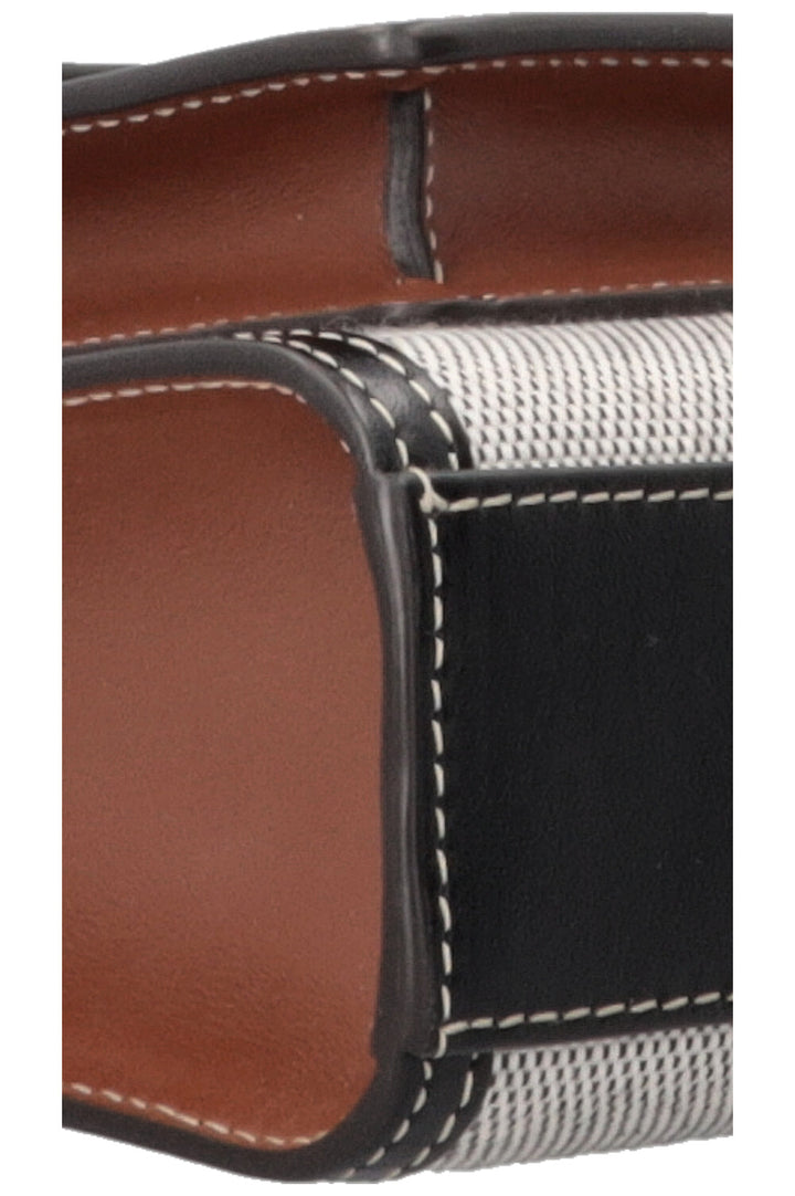 BURBERRY Mini Pocket Bag Brown and Black Leather and Canvas