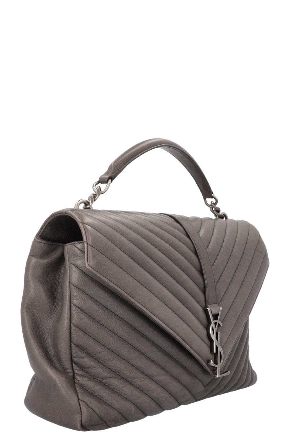SAINT LAURENT Large College Bag Grey