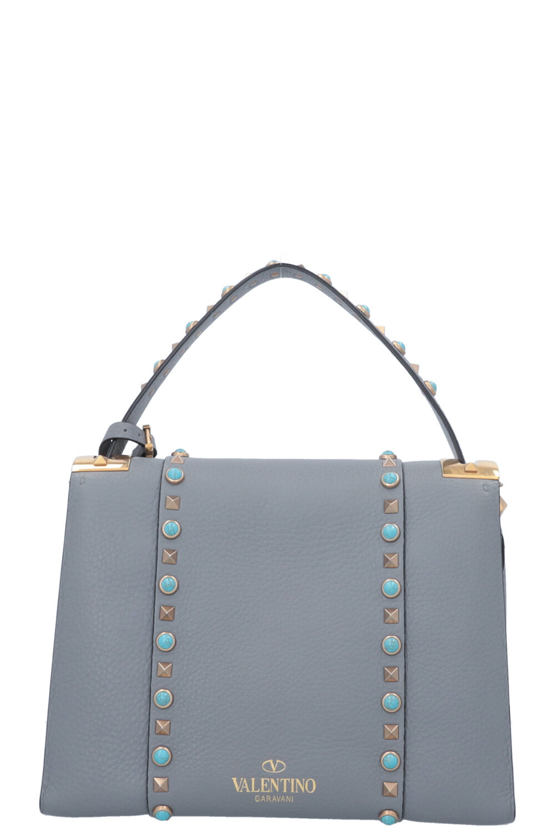 Sac Valentino Small Rolling Rockstud gris