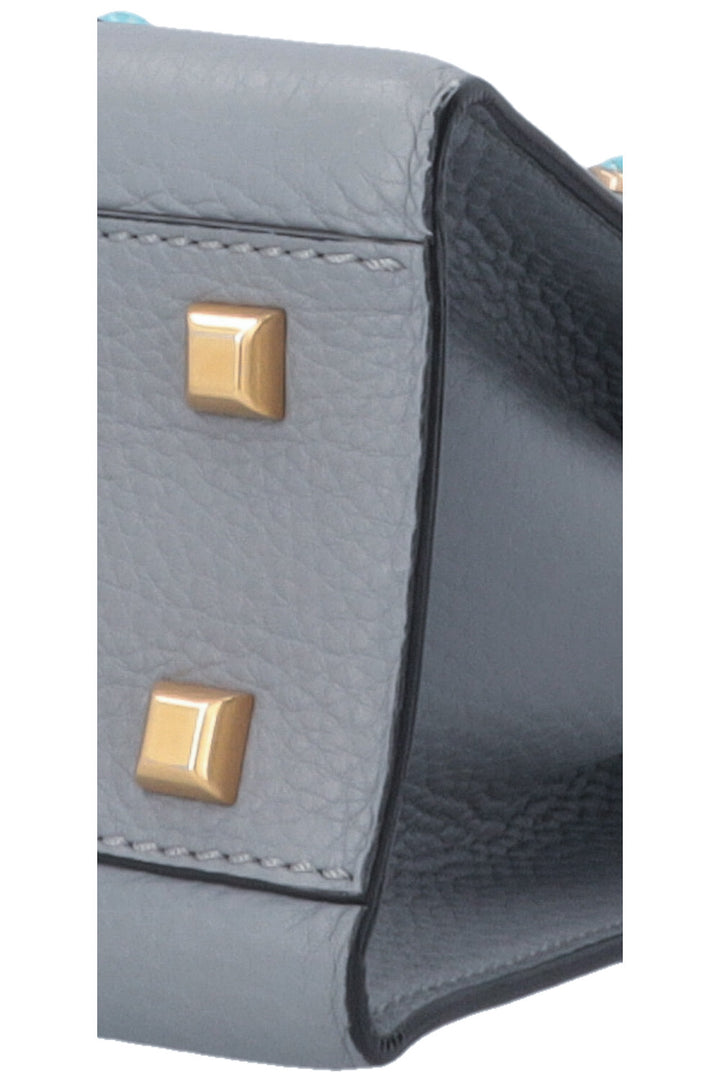 Sac Valentino Small Rolling Rockstud gris