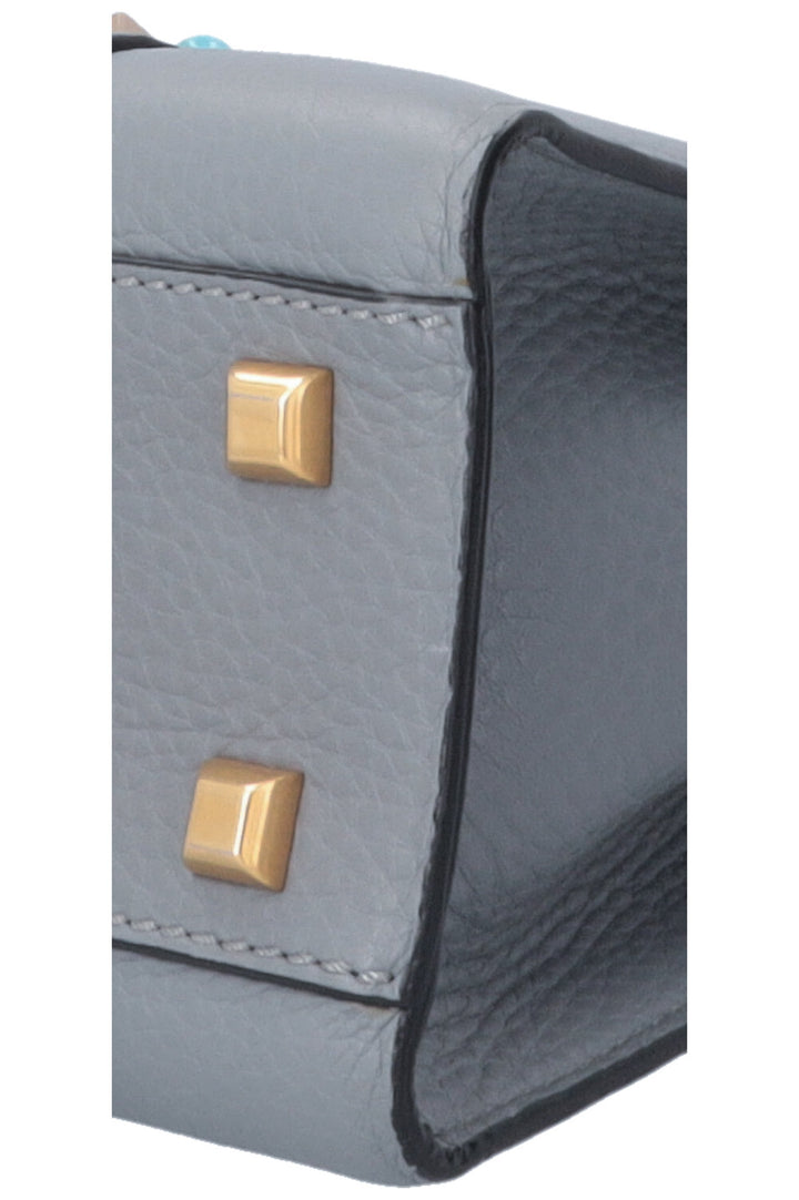Sac Valentino Small Rolling Rockstud gris