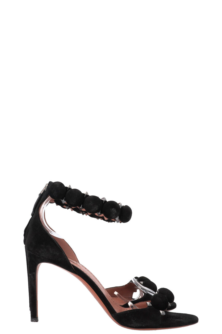 ALAÏA La Bombe 90 Heels Suede Black