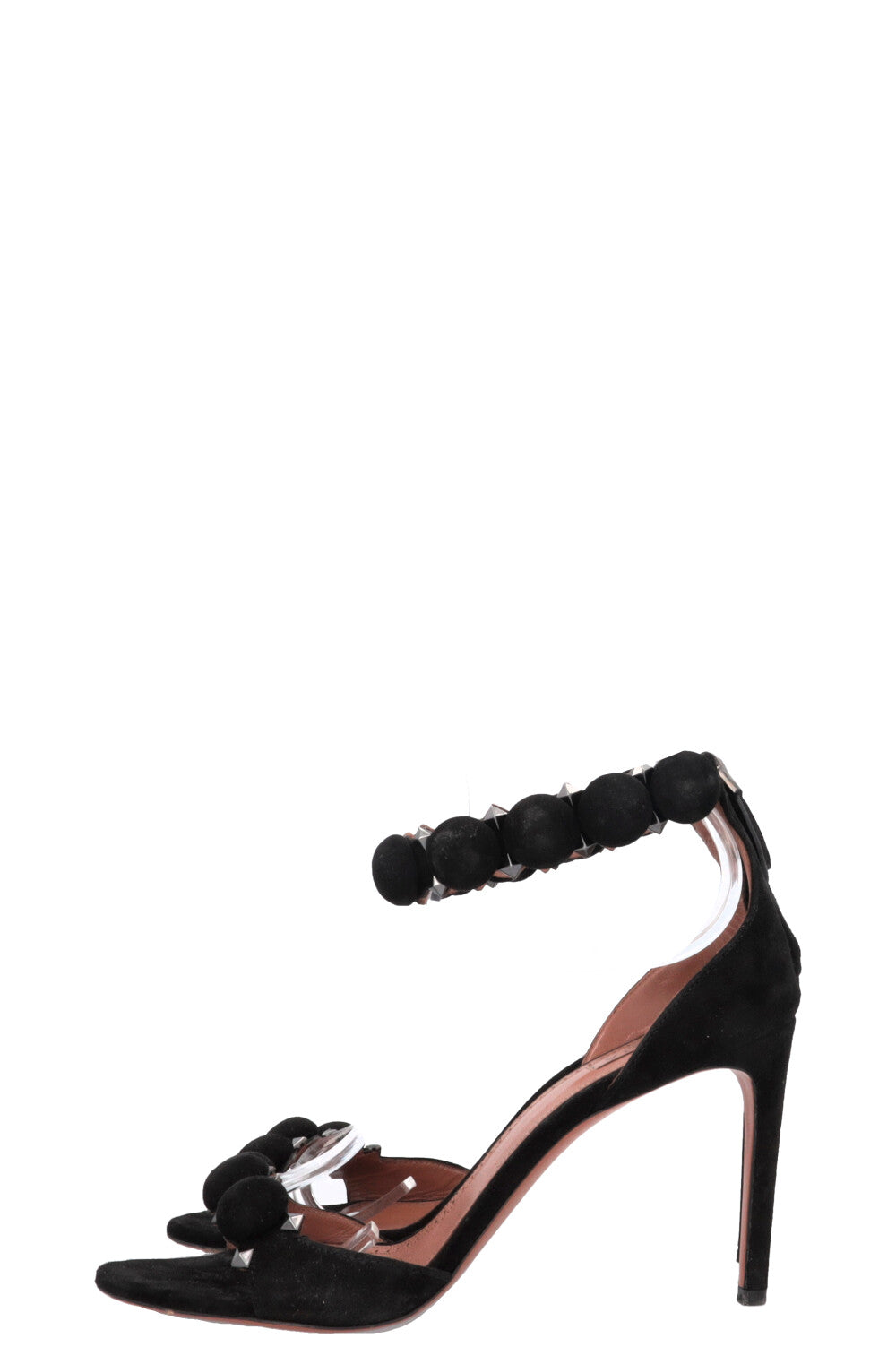 ALAÏA La Bombe 90 Heels Suede Black