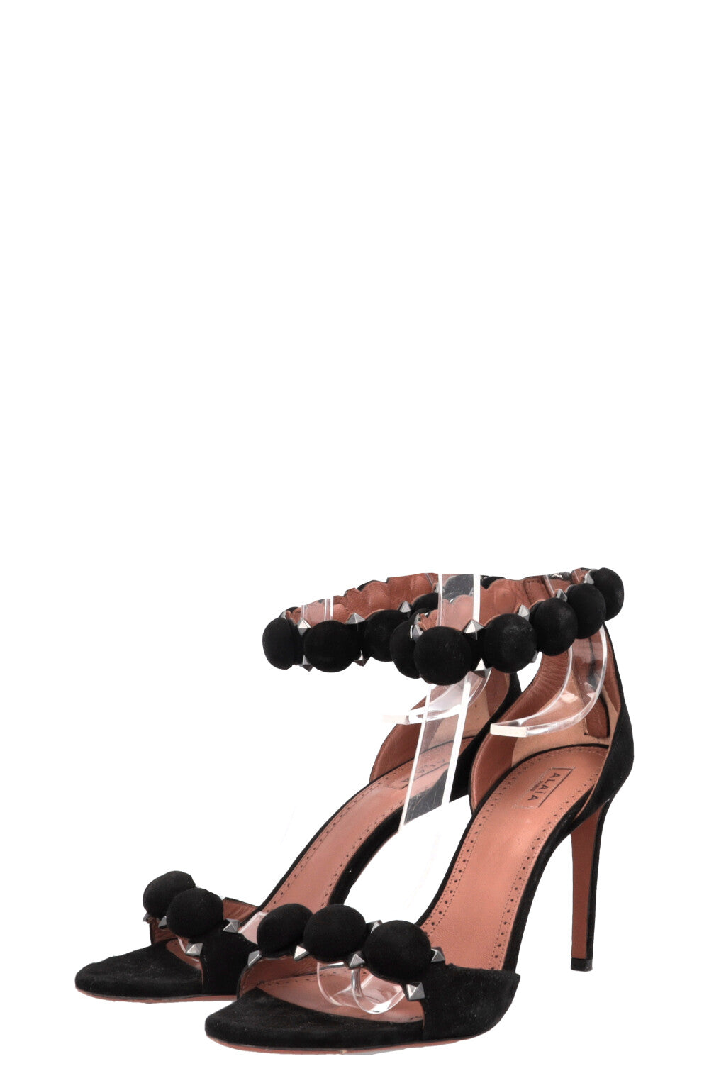 ALAÏA La Bombe 90 Heels Suede Black