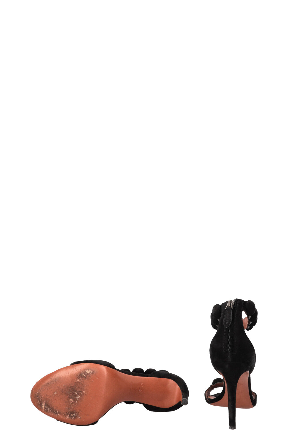 ALAÏA La Bombe 90 Heels Suede Black