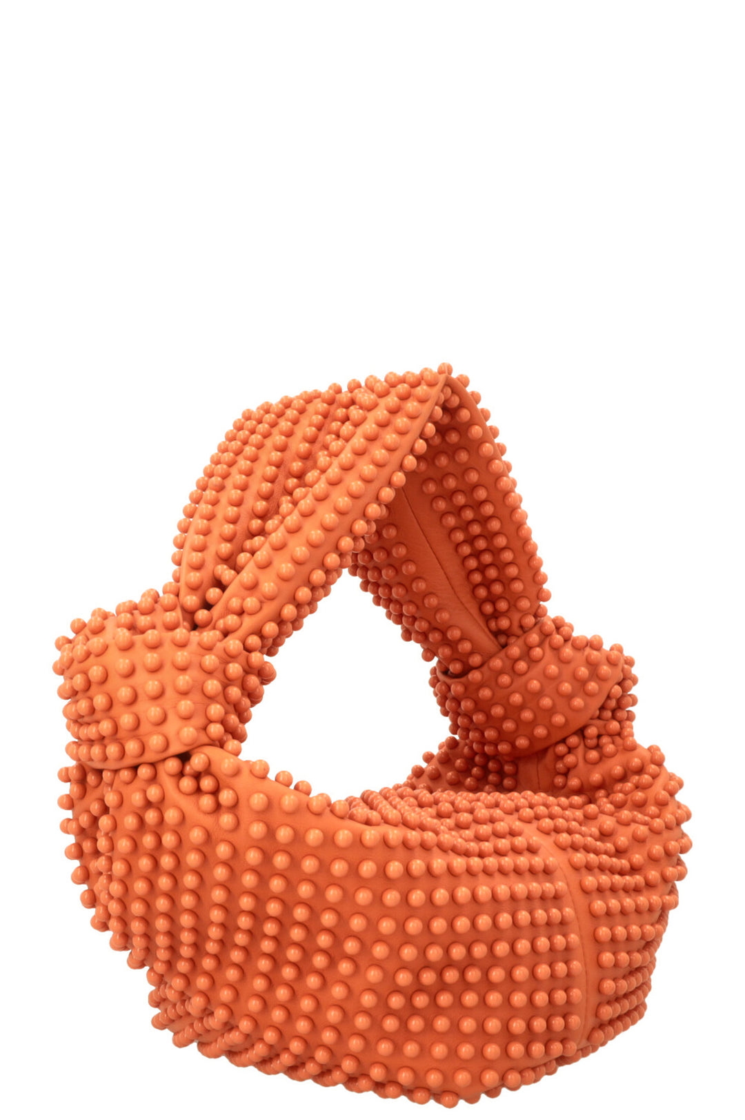 BOTTEGA VENETA Sac hobo Double Knot perlé Pêche