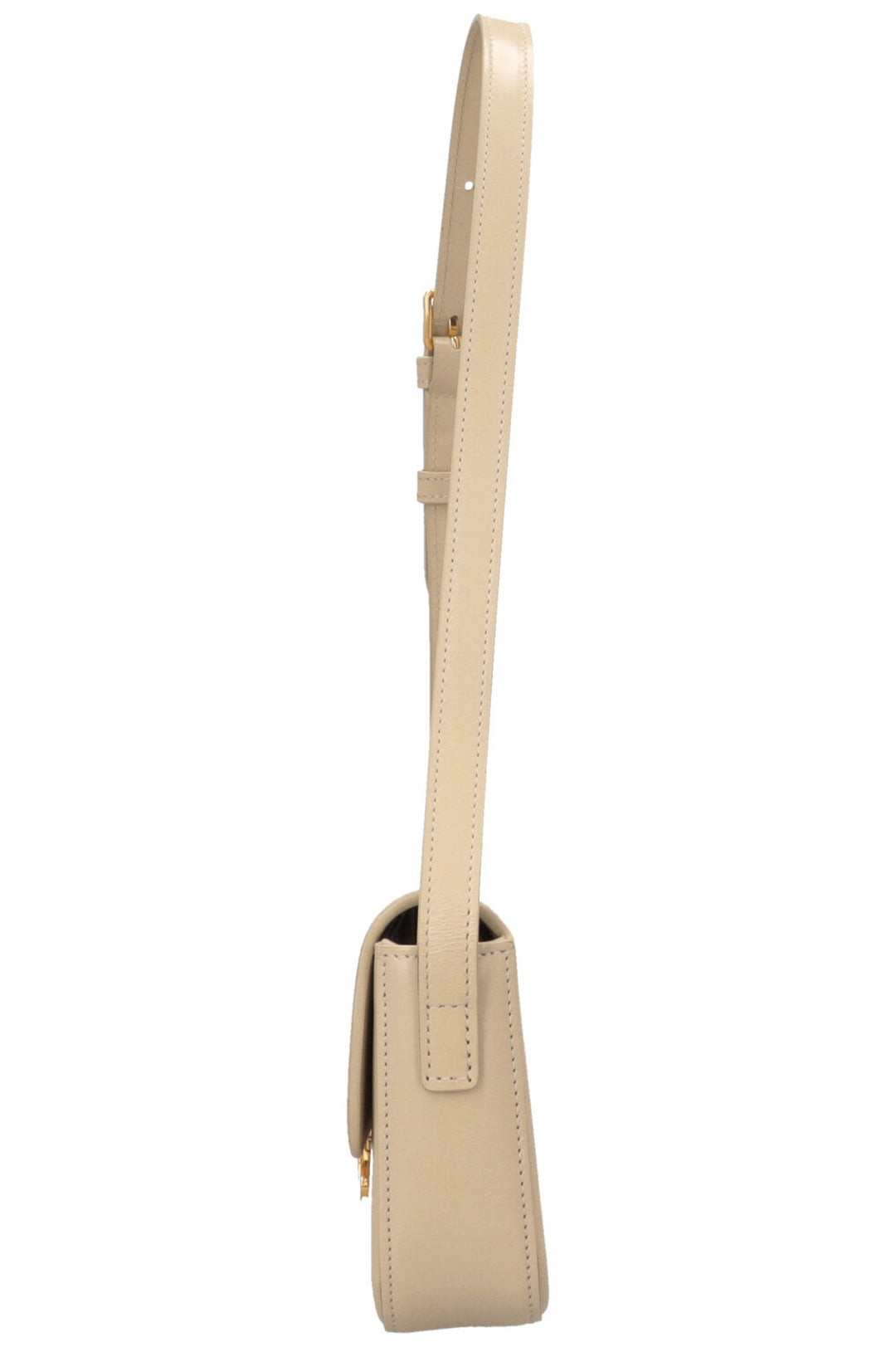 CELINE Claude Shoulder Bag Shiny Calfskin Creme