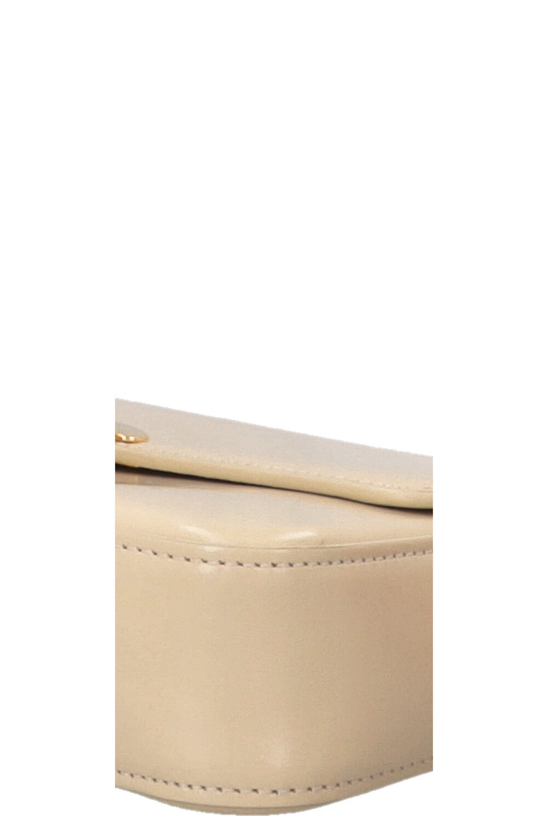 CELINE Claude Shoulder Bag Shiny Calfskin Creme