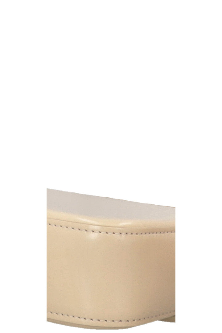 CELINE Claude Shoulder Bag Shiny Calfskin Creme