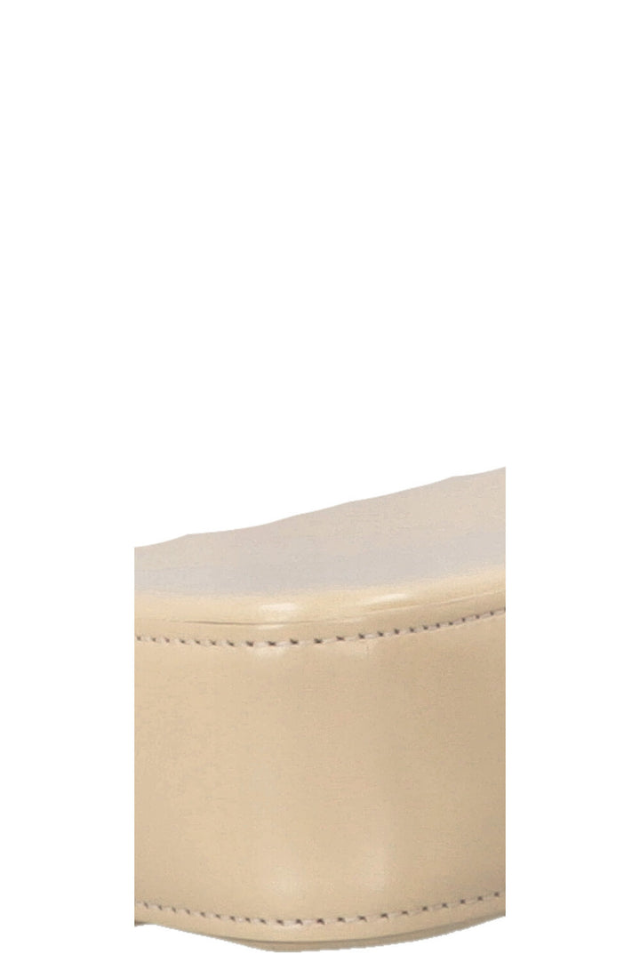 CELINE Claude Shoulder Bag Shiny Calfskin Creme