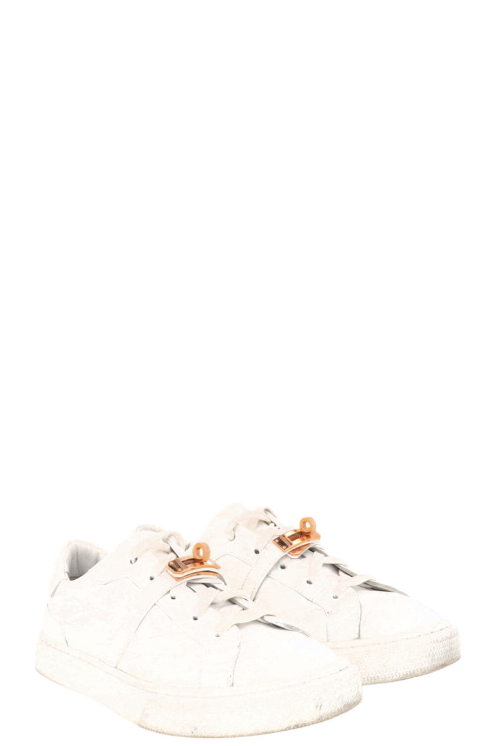 HERMÉS Baskets Kelly Cuir blanc