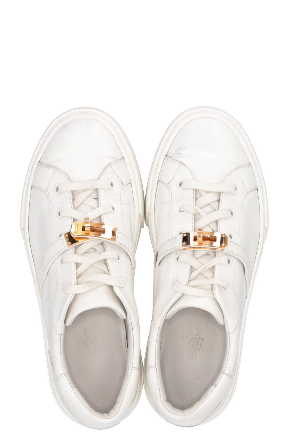 HERMÉS Baskets Kelly Cuir blanc