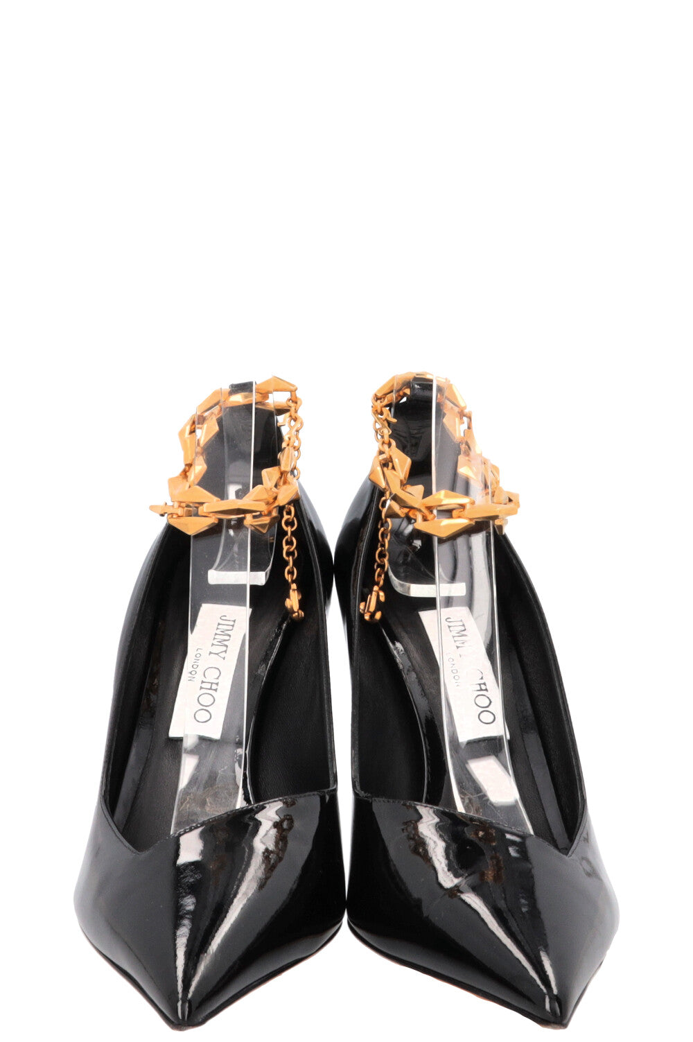 JIMMY CHOO Diamond Talura Heels Leather Black