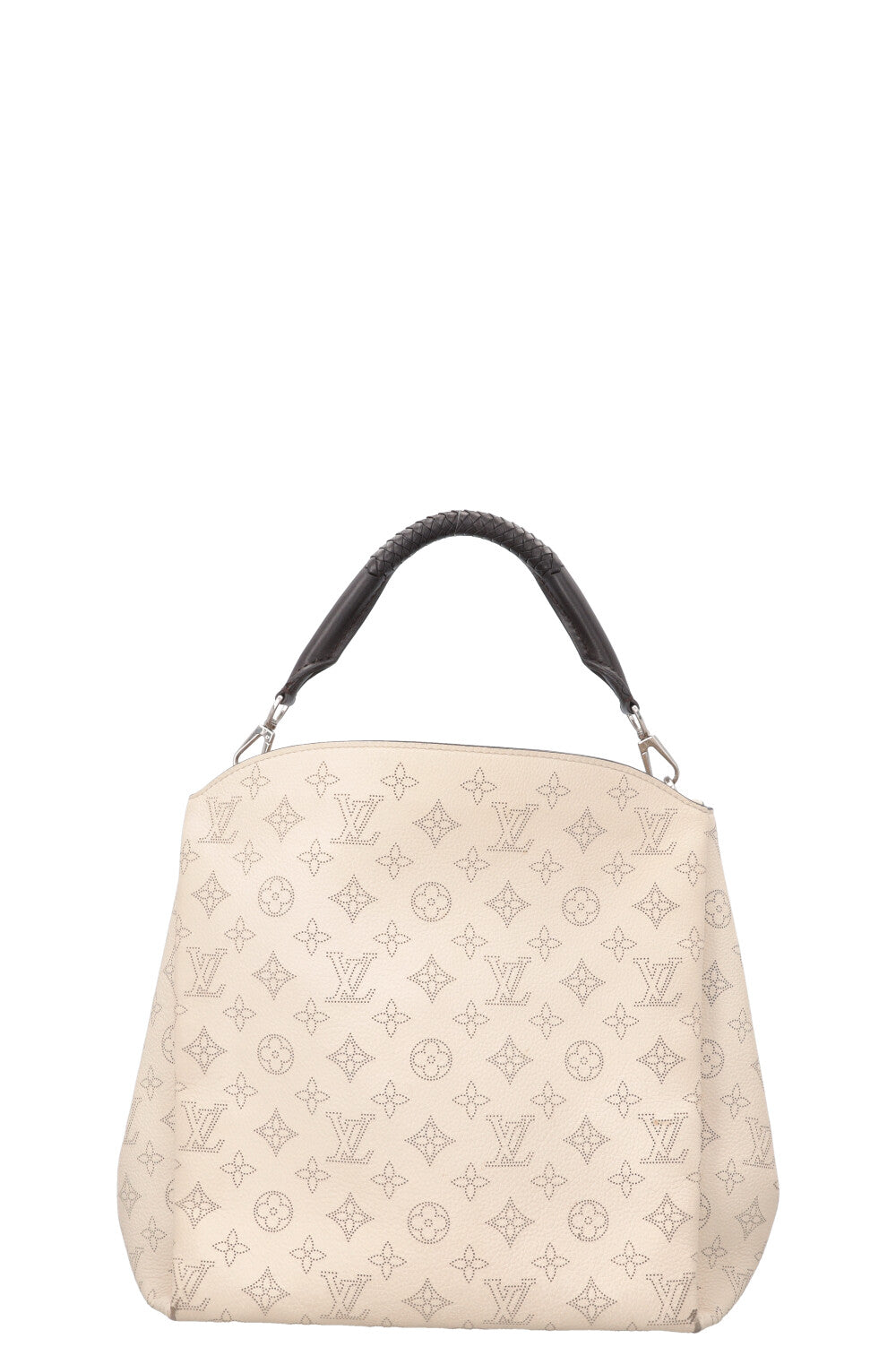 LOUIS VUITTON Sac hobo Babylone PM en cuir Mahina crème