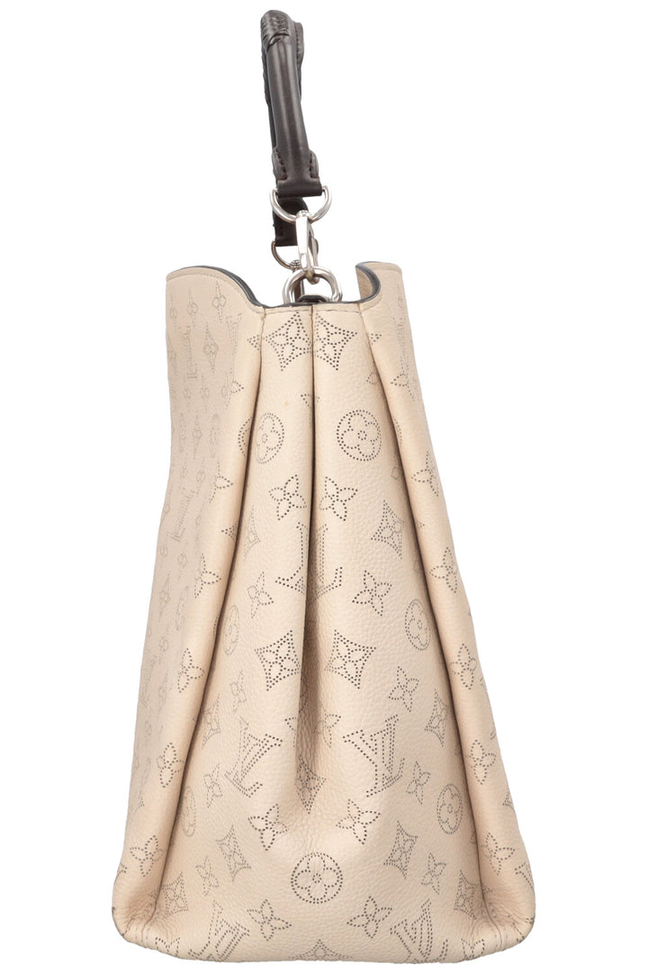 LOUIS VUITTON Sac hobo Babylone PM en cuir Mahina crème