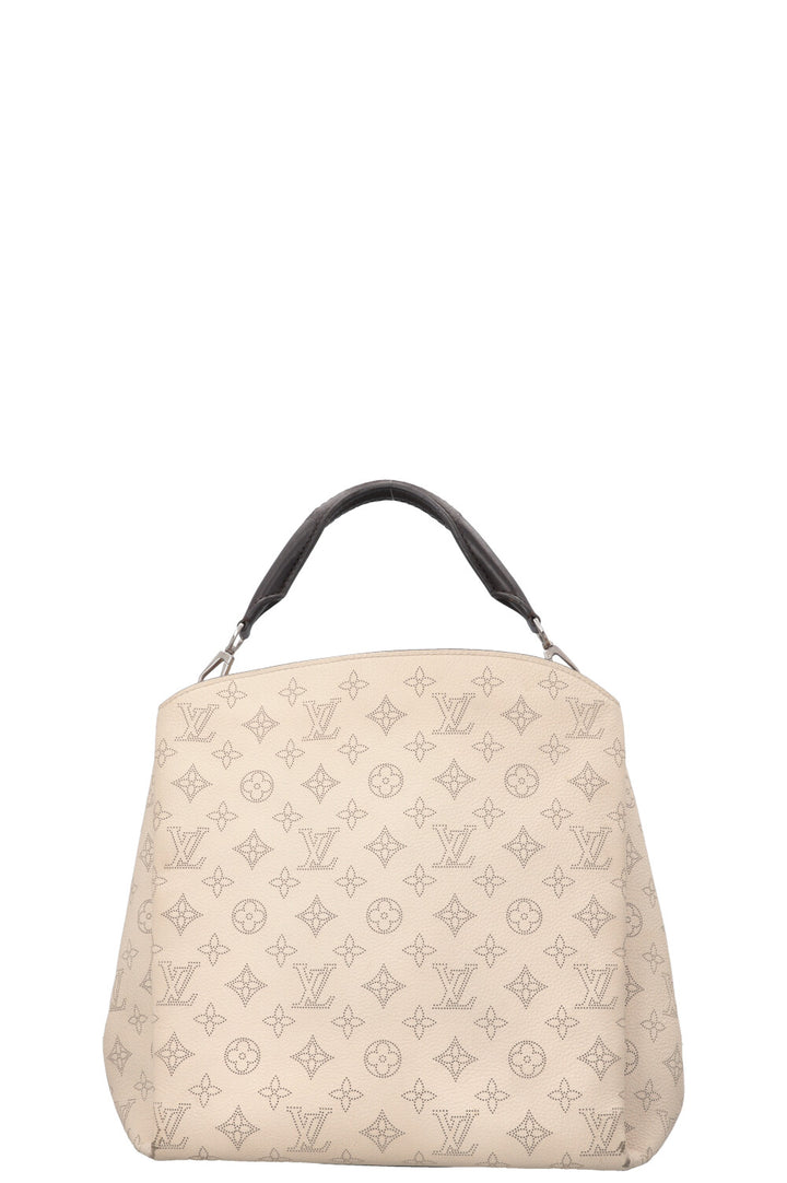 LOUIS VUITTON Sac hobo Babylone PM en cuir Mahina crème
