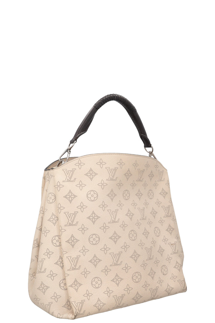 LOUIS VUITTON Sac hobo Babylone PM en cuir Mahina crème