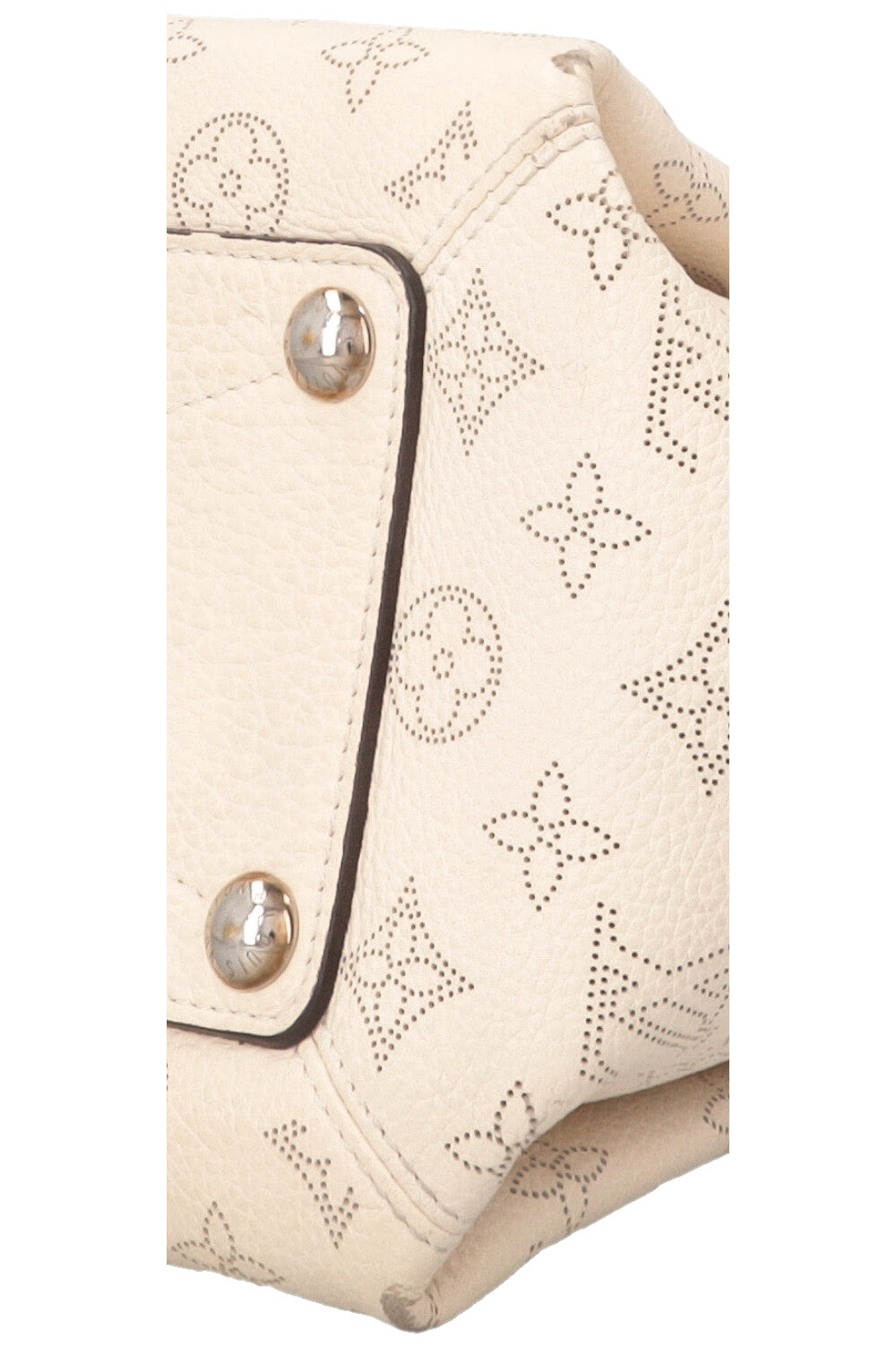 LOUIS VUITTON Sac hobo Babylone PM en cuir Mahina crème