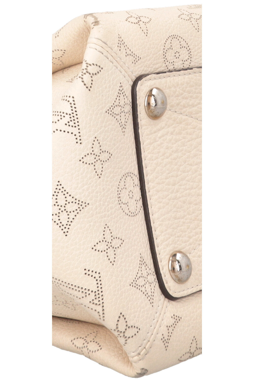 LOUIS VUITTON Sac hobo Babylone PM en cuir Mahina crème