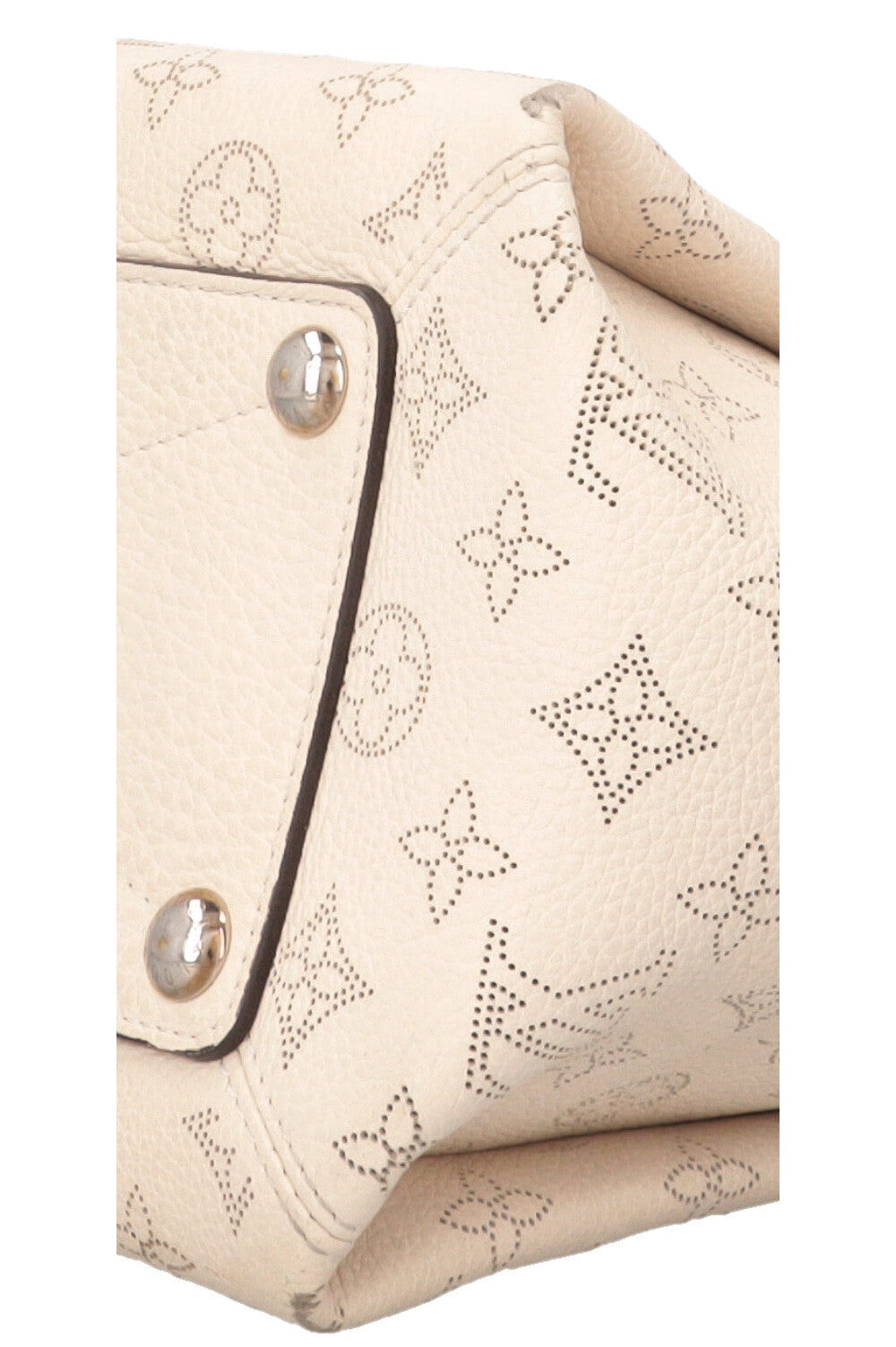 LOUIS VUITTON Sac hobo Babylone PM en cuir Mahina crème