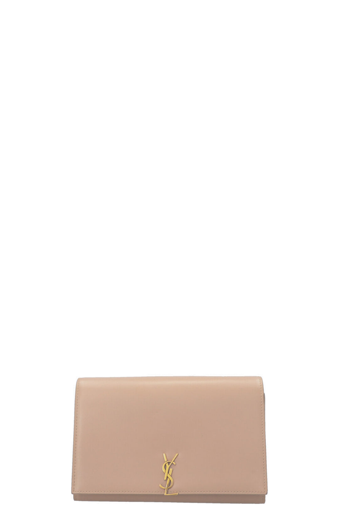 SAINT LAURENT Wallet On Chain Leather Nude