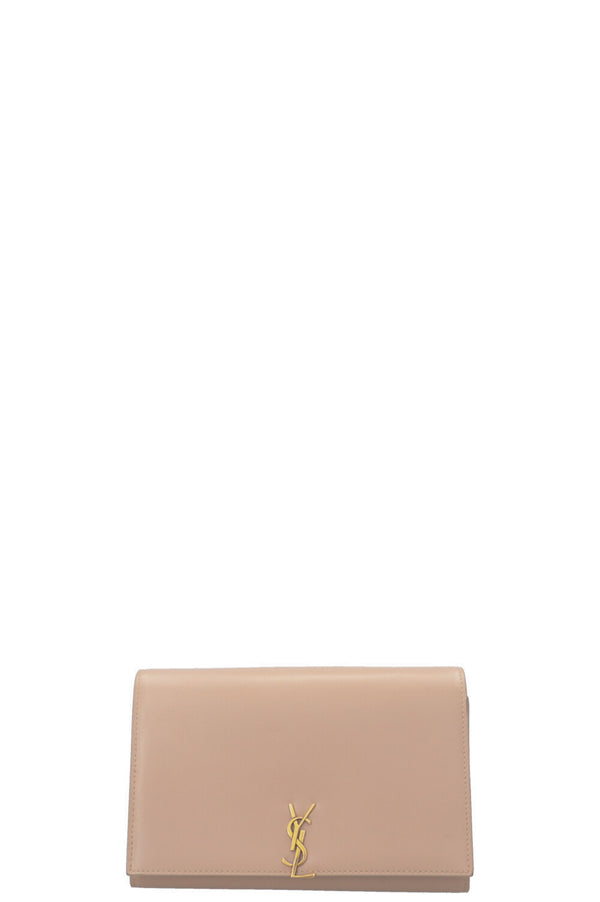 SAINT LAURENT Wallet On Chain Leather Nude