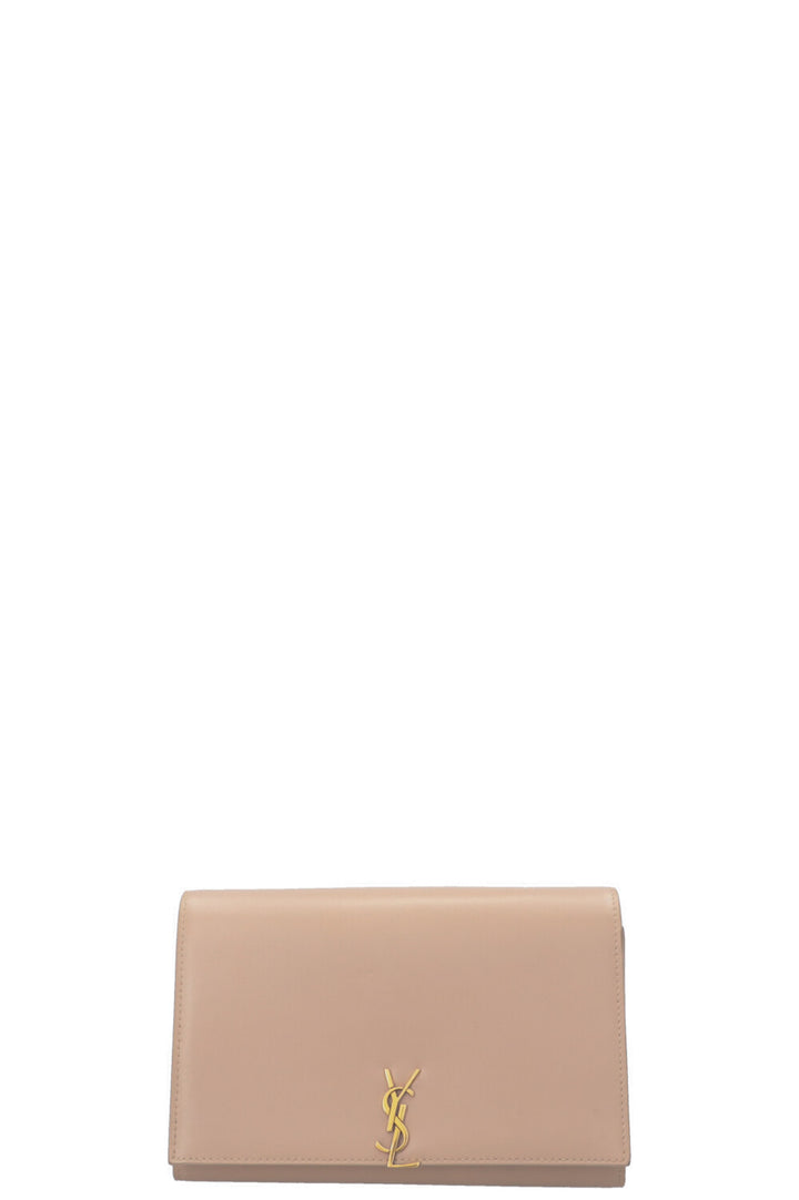 SAINT LAURENT Wallet On Chain Leather Nude