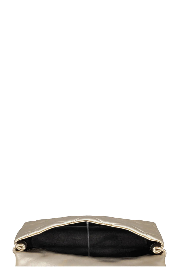 SAINT LAURENT Sade Envelope Clutch Leather Gold