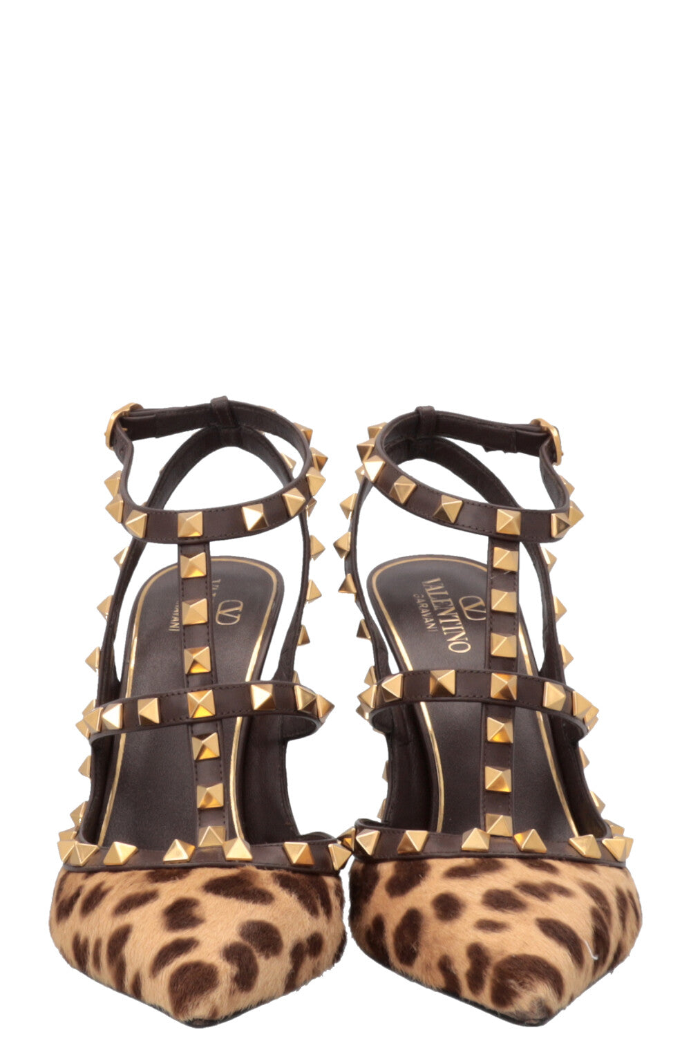 VALENTINO Escarpins Rockstud en Poil de Poney Imprimé Léopard