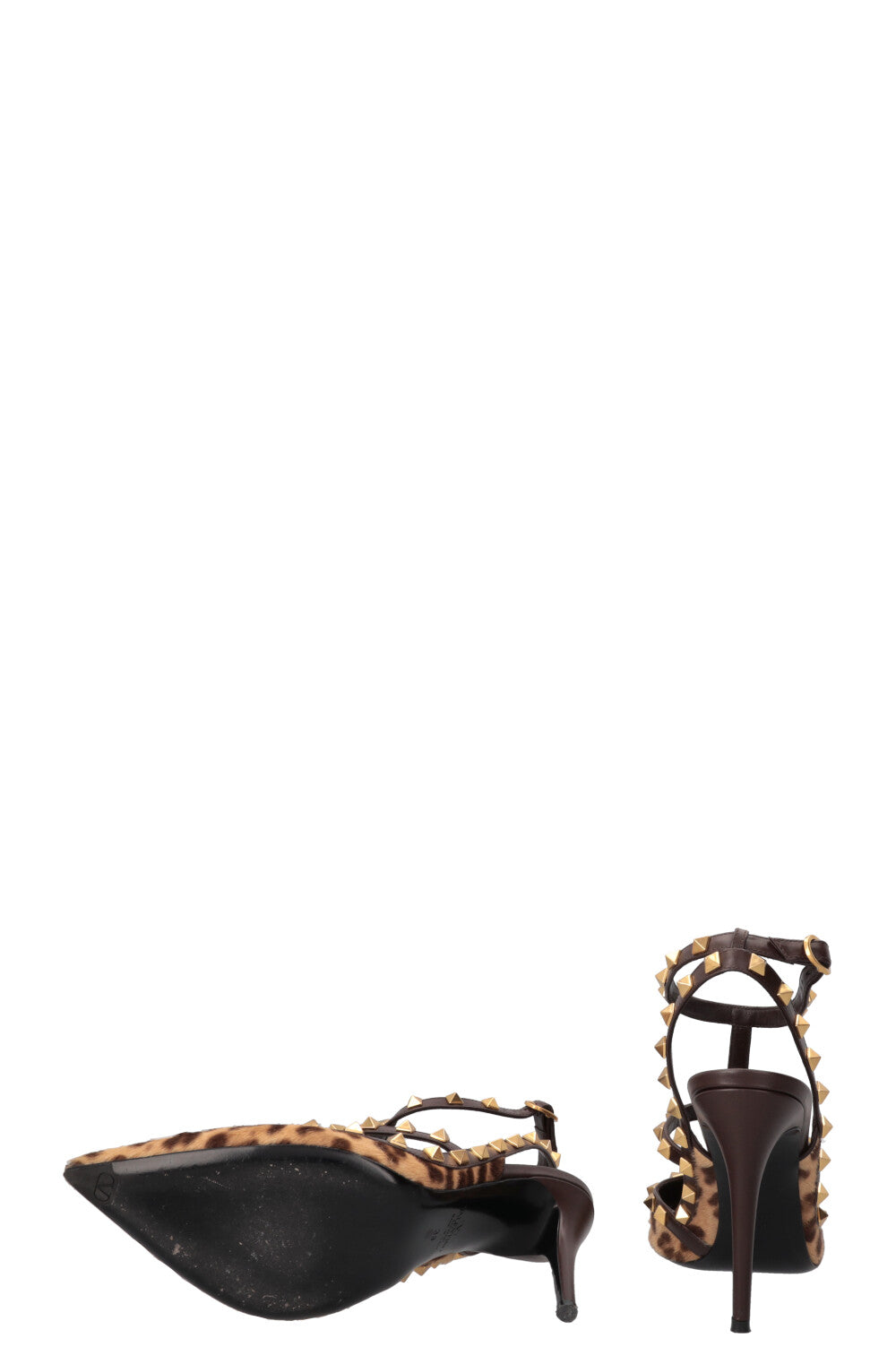 VALENTINO Escarpins Rockstud en Poil de Poney Imprimé Léopard
