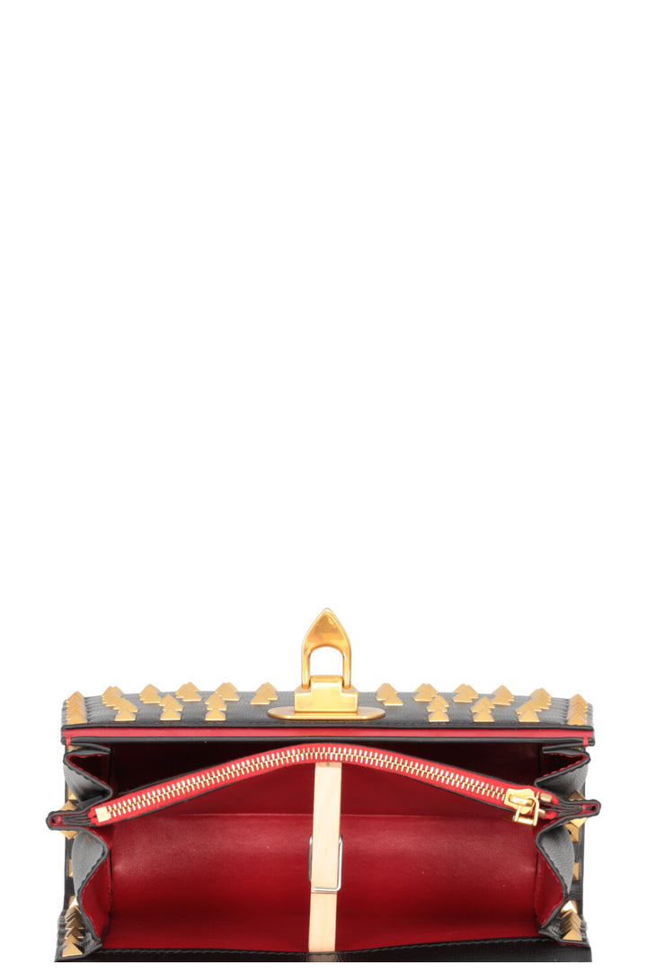 VALENTINO Rockstud Alcove Hand Bag Leather Black