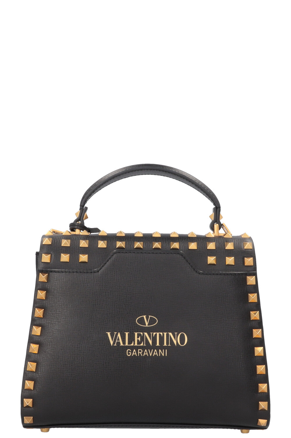 VALENTINO Rockstud Alcove Hand Bag Leather Black