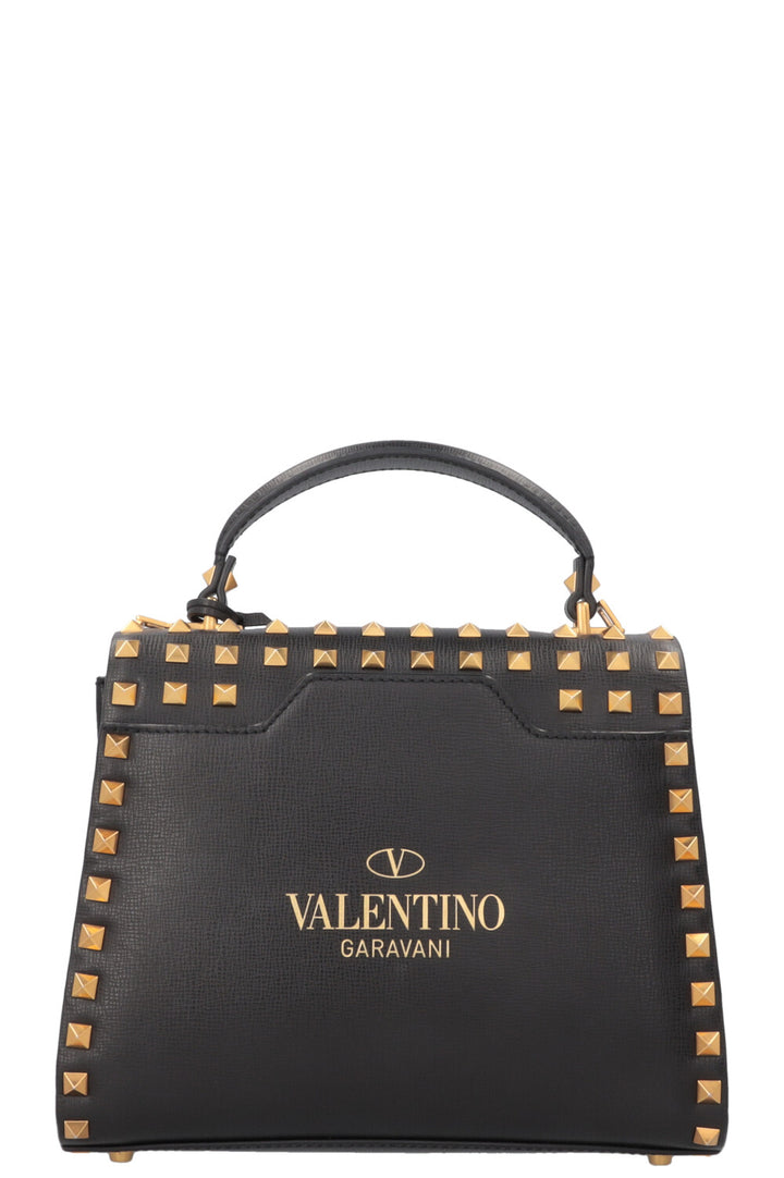 VALENTINO Rockstud Alcove Hand Bag Leather Black