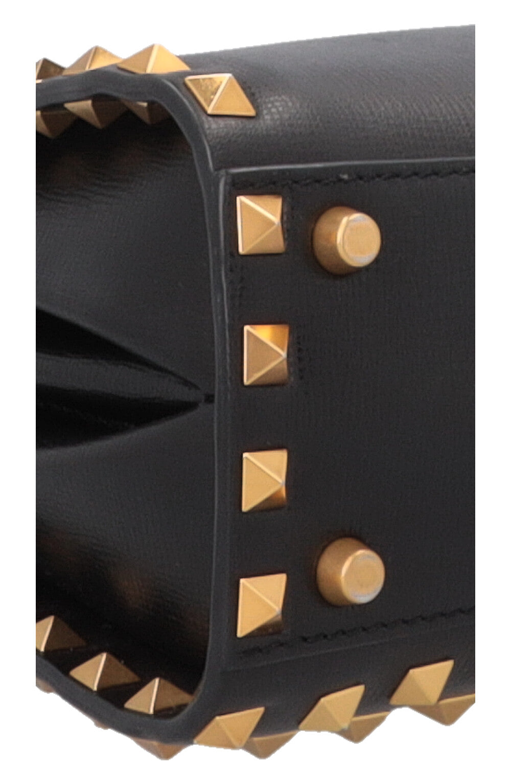 VALENTINO Rockstud Alcove Hand Bag Leather Black