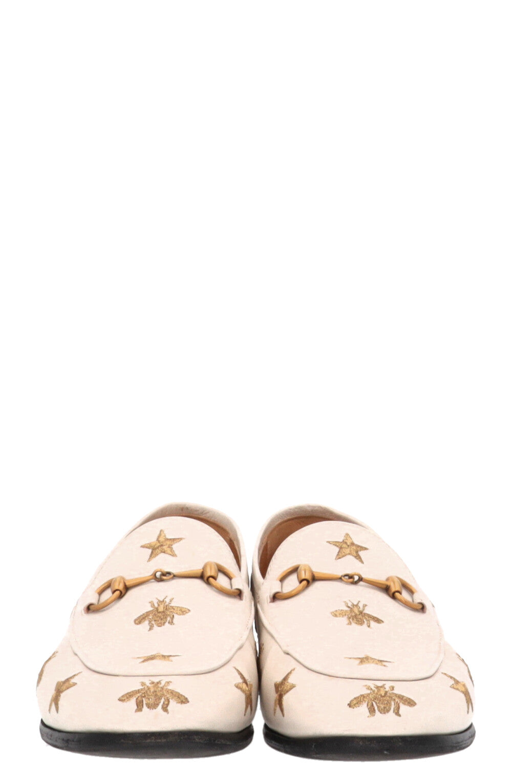 Mocassins GUCCI Jordaan abeille blancs