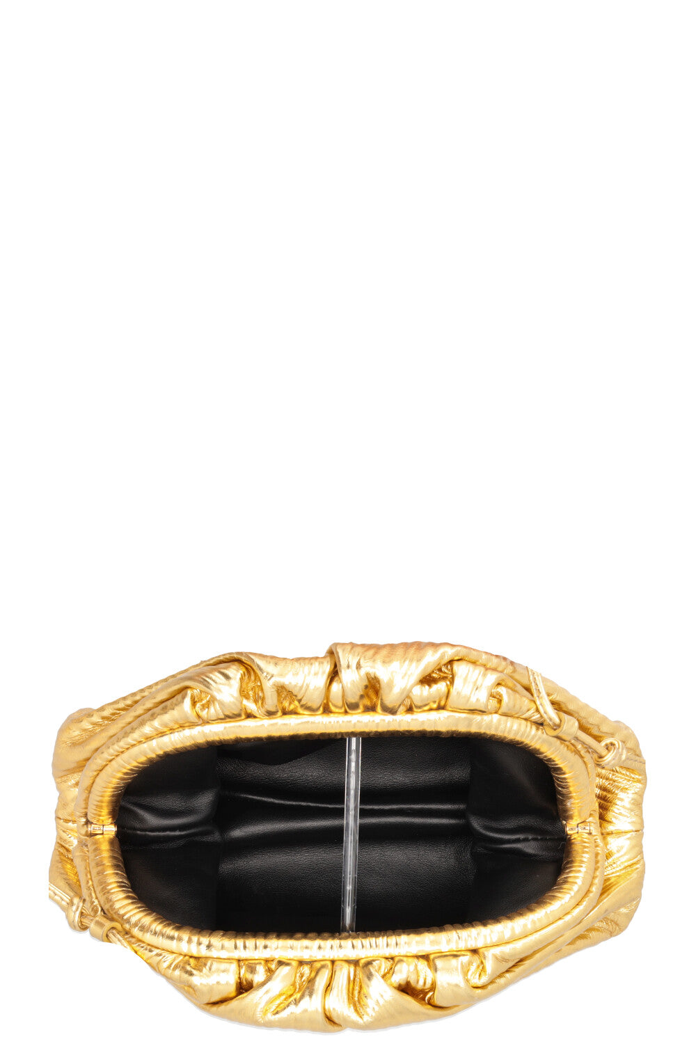 BOTTEGA VENETA The Mini Pouch Metallic Gold