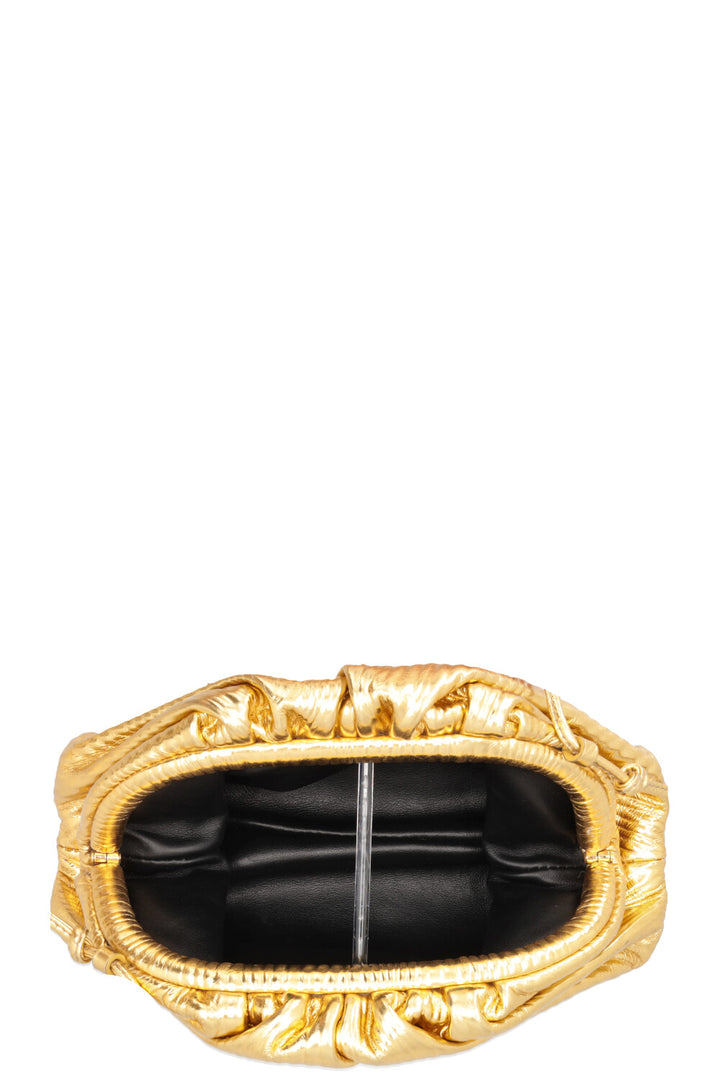 BOTTEGA VENETA The Mini Pouch Metallic Gold