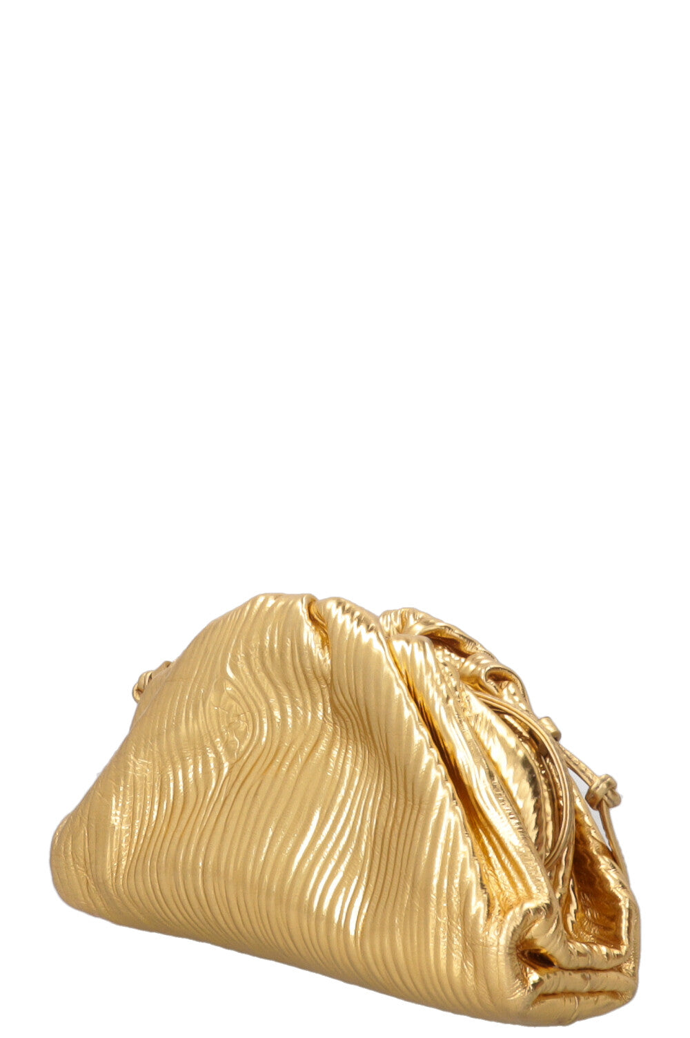 BOTTEGA VENETA The Mini Pouch Metallic Gold