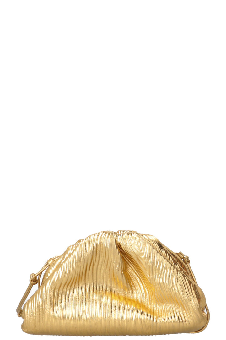 BOTTEGA VENETA The Mini Pouch Metallic Gold
