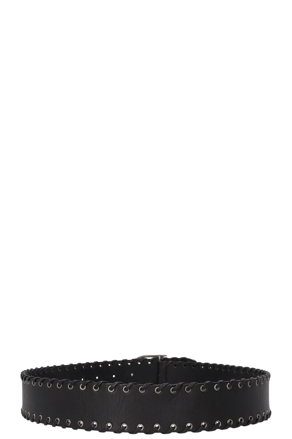 CHRISTIAN DIOR D Logo Belt Leather Black