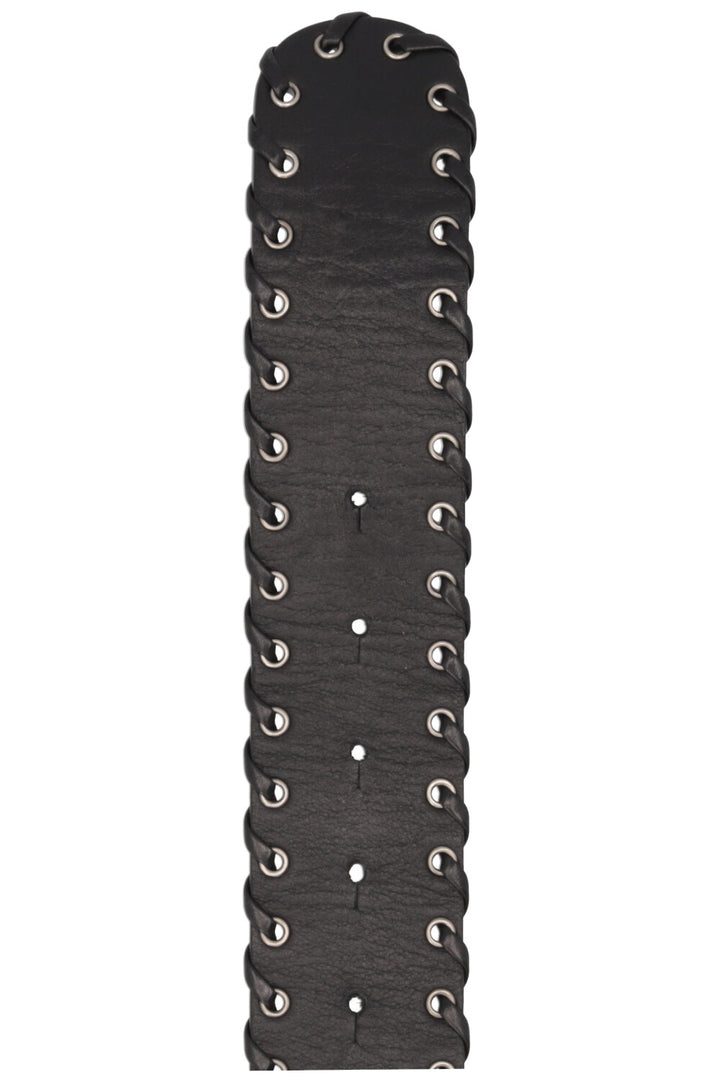CHRISTIAN DIOR D Logo Belt Leather Black