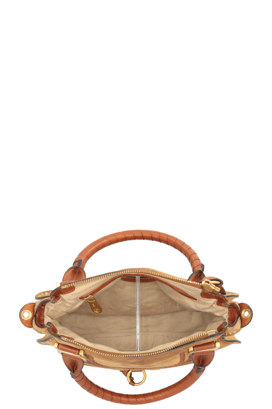 CHLOÉ Small Double Carry Marcie Bag Suede Brown