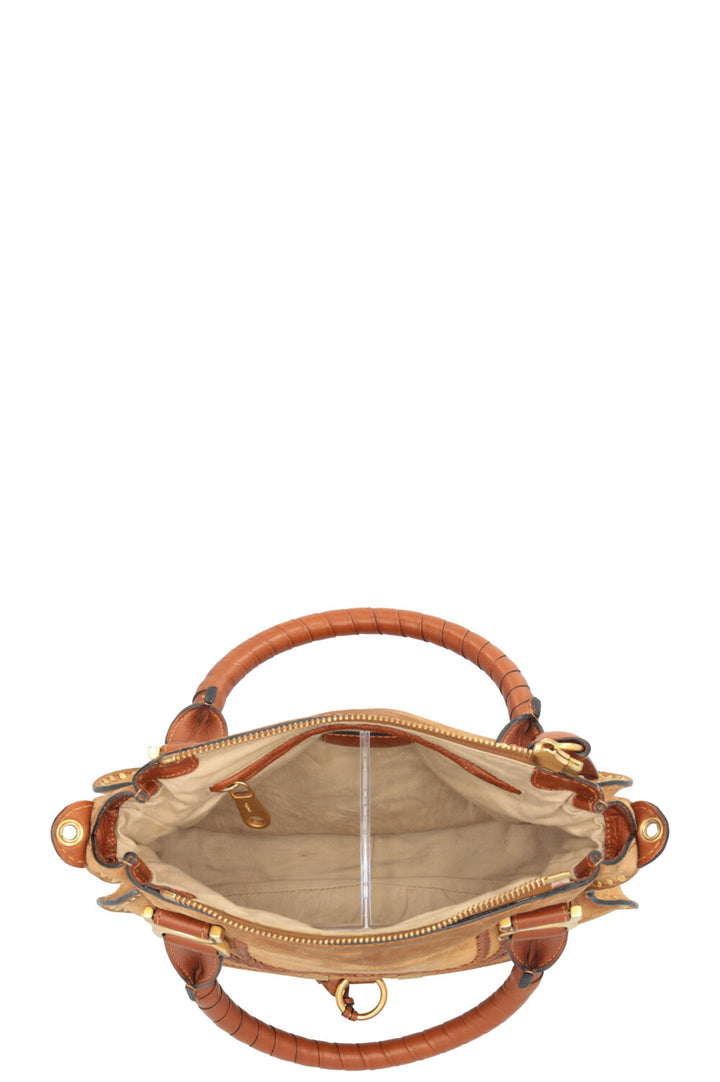 CHLOÉ Small Double Carry Marcie Bag Suede Brown