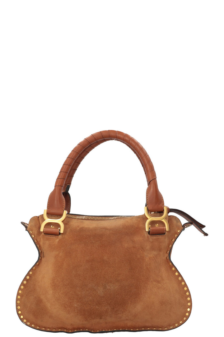 CHLOÉ Small Double Carry Marcie Bag Suede Brown