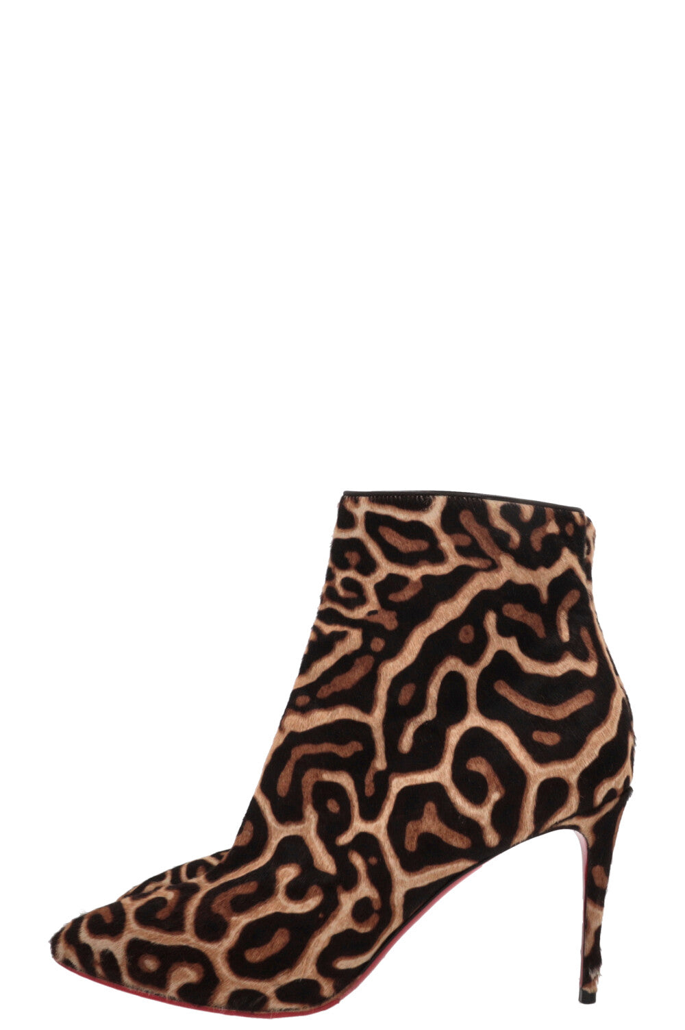 CHRISTIAN LOUBOUTIN Cheetah Ankle Boots Brown