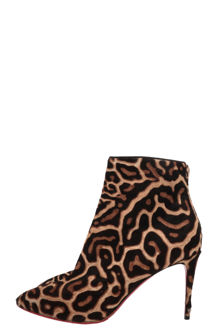 CHRISTIAN LOUBOUTIN Cheetah Ankle Boots Brown